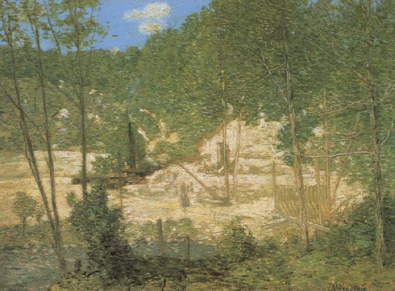 Buiding a Dam,Shetucket, Alden J Weir